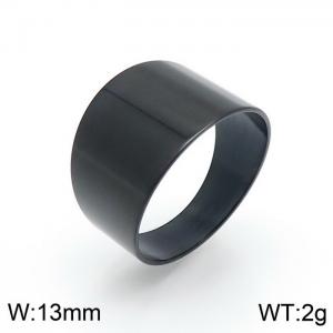 Stainless Steel Black-plating Ring - KR92778-K