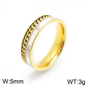 Stainless Steel Gold-plating Ring - KR92928-GC