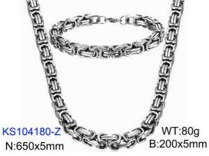 SS Jewelry Set(Most Men) - KS104180-Z