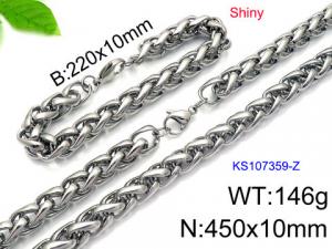 SS Jewelry Set(Most Men) - KS107359-Z