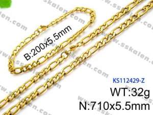 SS Jewelry Set(Most Men) - KS112429-Z