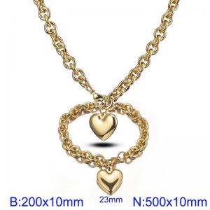 Stainless steel heart-shaped pendant set - KS219181-Z