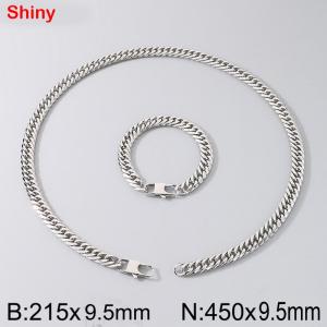 Stainless steel double woven chain set - KS224513-Z