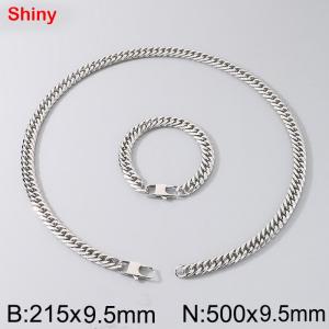 Stainless steel double woven chain set - KS224514-Z