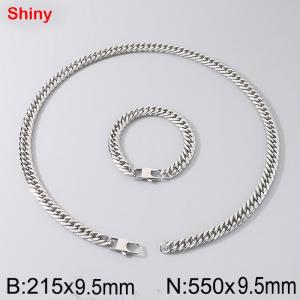 Stainless steel double woven chain set - KS224515-Z