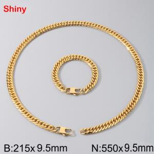 Stainless steel double woven chain set - KS224520-Z