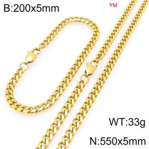 SS Jewelry Set(Most Men) - KS227980-ZZ