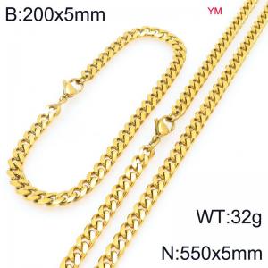 SS Jewelry Set(Most Men) - KS227986-ZZ