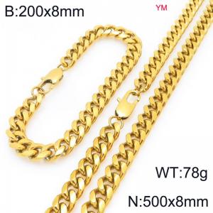 SS Jewelry Set(Most Men) - KS228015-ZZ