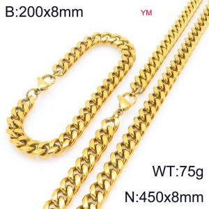 SS Jewelry Set(Most Men) - KS228020-ZZ