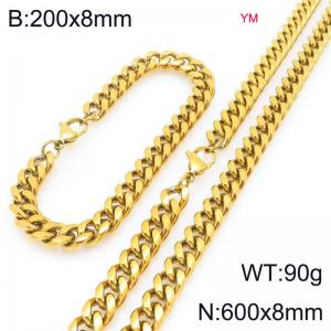 SS Jewelry Set(Most Men) - KS228023-ZZ