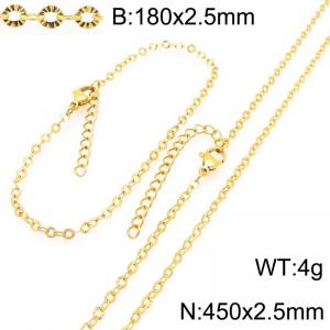 SS Jewelry Set(Most Women) - KS228905-GC