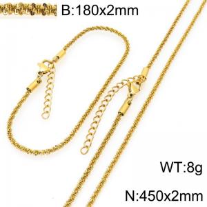 SS Jewelry Set(Most Women) - KS228906-GC