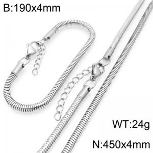 SS Jewelry Set(Most Women) - KS228911-GC
