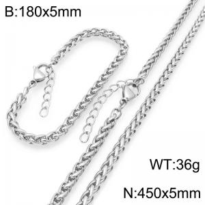 SS Jewelry Set(Most Women) - KS228915-GC