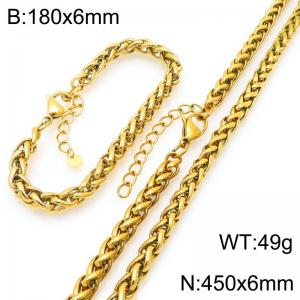 SS Jewelry Set(Most Women) - KS228916-GC