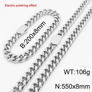 Stainless steel gold-plated set - KS229710-Z