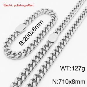 Stainless steel gold-plated set - KS229713-Z