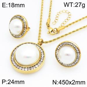 SS Jewelry Set(Most Women) - KS230237-GC