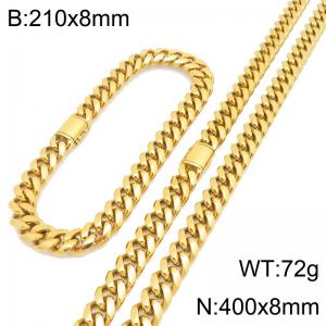 SS Jewelry Set(Most Men) - KS230400-ZLY