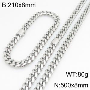 SS Jewelry Set(Most Men) - KS230410-ZLY