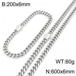 SS Jewelry Set(Most Men) - KS230865-ZLY