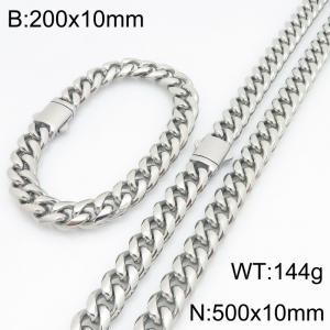 SS Jewelry Set(Most Men) - KS230877-ZLY