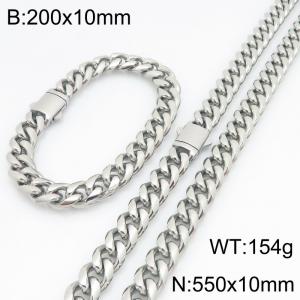 SS Jewelry Set(Most Men) - KS230878-ZLY