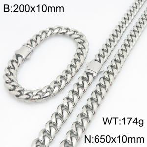 SS Jewelry Set(Most Men) - KS230880-ZLY