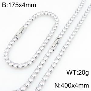 Stainless Steel Crystal Set - KS231777-Z