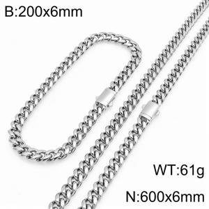 SS Jewelry Set(Most Men) - KS231866-ZLY
