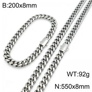 SS Jewelry Set(Most Men) - KS231879-ZLY