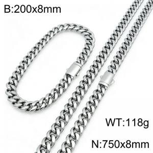 SS Jewelry Set(Most Men) - KS231883-ZLY