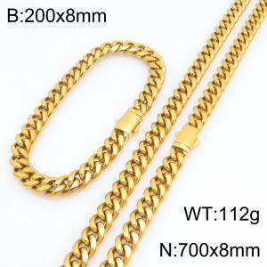 SS Jewelry Set(Most Men) - KS231896-ZLY