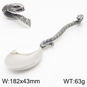 Stainless Steel Table Spoon with Vivid Snake Handle - KTA055-KJX