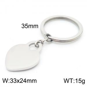 Stainless Steel Keychain Heart Pendant - KY1300-Z