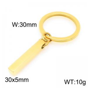 Stainless Steel Geometric Keychain Gold Color - KY1462-Z