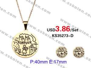 Hot Sale Mother's Day Gift Stainless Steel Jewelry Sets - KS35273-D