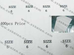 Size  6 Tags--400pcs price - KPS210