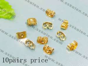 Stainless Steel gold-plating Earring Parts--10pairs Price - KRP1014
