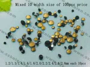Mixed 10 Width Size Crystal Stones--100pcs Price - KRP736