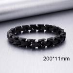 Stainless Steel Cast Dragon Dragon Pattern Snake Pattern Men's Bracelet Black-plating Bracelet - KB104619-K-200