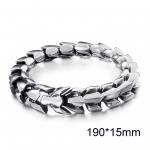 High Polished Arrow Shaped Bracelet Men 22cm Stainless Steel Bike Chain Bilezik Boho Male Jewellry Accessories - KB112529-BD-190
