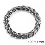 Stainless Steel Cast Dragon Dragon Pattern Snake Pattern Men's Bracelet Bracelet - KB40302-D-190