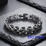 Stainless Steel Cast Dragon Dragon Pattern Snake Pattern Men's Bracelet Bracelet - KB40302-D-230