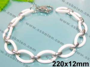 Stainless steel with Ceramic Bracelet - KB25117-W