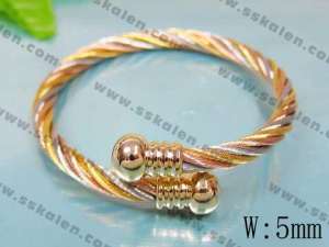 Stainless Steel Gold-plating Bangle - KB20306-T