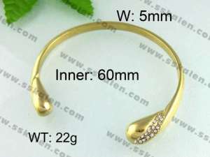 Stainless Steel Gold-plating Bangle   - KB41451-L