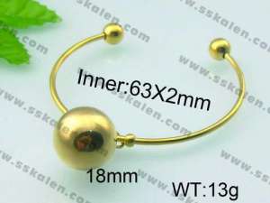 Stainless Steel Gold-plating Bangle - KB46246-Z