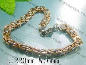 Stainless Steel Gold-plating Bracelet - KB27042-H
